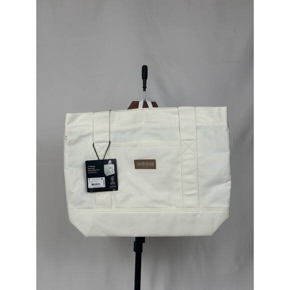 Adidas Canvas Court Tote Bag | Off White | Shoulder Tote | NWT - Picture 1 of 4